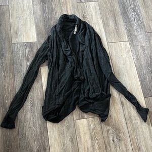 Dark gray pieces cardigan